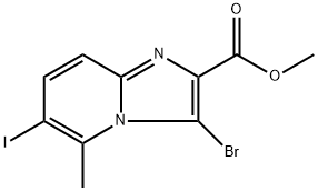 methyl 3-bromo-6-iodo-5-methylimidazo[1,2-a]pyridine-2-carboxylate 구조식 이미지