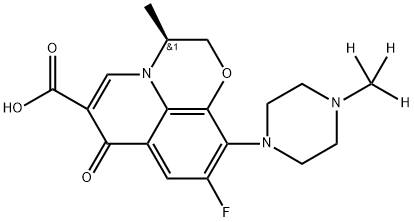 (S)-(-)-Ofloxacin-d3 (N-methyl-d3)	 구조식 이미지