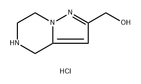 Pyrazolo[1,5-a]pyrazine-2-methanol, 4,5,6,7-tetrahydro-, hydrochloride (1:1) Structure