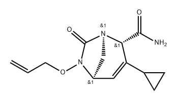 (1R,2S,5R)-6-(allyloxy)-3-cyclopropyl-7-oxo-1,6-diazabicyclo[3.2.1]oct-3-ene-2-carboxamide Structure