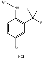 [4-Bromo-2-(trifluoromethyl)phenyl]hydrazine hydrochloride Structure