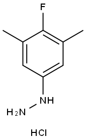 (4-Fluoro-3,5-dimethylphenyl)hydrazine hydrochloride Structure