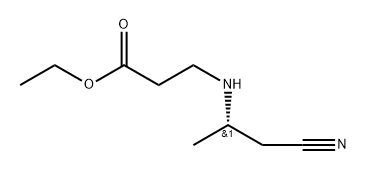 β-Alanine, N-[(1S)-2-cyano-1-methylethyl]-, ethyl ester Structure