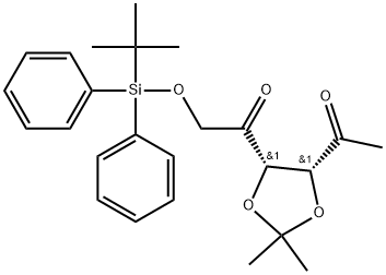 1-deoxy-3,4-O-isopropylidene-6-O-(tert-butyldiphenylsilyl)-D-erythro-hexo-2,5-diulose Structure