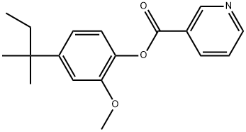 4-(1,1-Dimethylpropyl)-2-methoxyphenyl 3-pyridinecarboxylate Structure