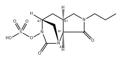 Sulfuric acid, mono[(1R,4R,5aS,8aS)- octahydro-2,8-dioxo-7-propyl-3H-1,4- methanopyrrolo[3,4-d]-1,3-diazepin-3-yl] ester Structure
