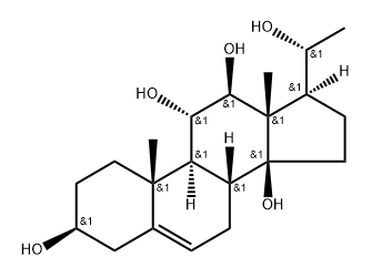 (17S,20R)-Pregna-5-ene-3β,11α,12β,14β,20-pentol Structure