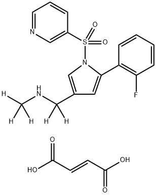 1H-Pyrrole-3-methan-α,α-d2-amine, 5-(2-fluorophenyl)-N-(methyl-d3)-1-(3-pyridinylsulfonyl)-, (2E)-2-butenedioate (1:1) Structure