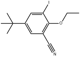 5-(1,1-Dimethylethyl)-2-ethoxy-3-iodobenzonitrile Structure