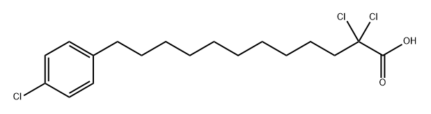 Benzenedodecanoic acid, α,α,4-trichloro- 구조식 이미지