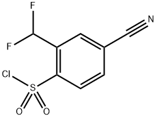 4-cyano-2-(difluoromethyl)benzenesulfonyl chloride Structure