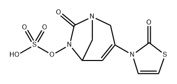 7-oxo-3-(2-oxothiazol-3(2H)-yl)-1,6-diazabicyclo[3.2.1]oct-3-en-6-yl hydrogen sulfate Structure