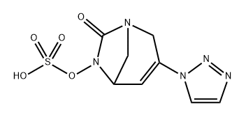 7-oxo-3-(1H-1,2,3-triazol-1-yl)-1,6-diazabicyclo[3.2.1]oct-3-en-6-yl hydrogen sulfate Structure