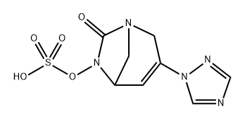 7-oxo-3-(1H-1,2,3-triazol-1-yl)-1,6-diazabicyclo[3.2.1]oct-3-en-6-yl hydrogen sulfate Structure