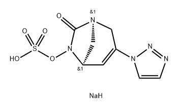 1,6-Diazabicyclo[3.2.1]oct-3-en-7-one, 6- (sulfooxy)-3-(1H-1,2,3-triazol-1-yl)-, sodium salt (1:1), (1R,5R)- Structure