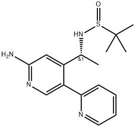 2-Propanesulfinamide, N-[(1R)-1-(6'-amino[2,3'-bipyridin]-4'-yl)ethyl]-2-methyl-, [S(S)]-rel- Structure