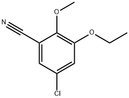 5-Chloro-3-ethoxy-2-methoxybenzonitrile Structure