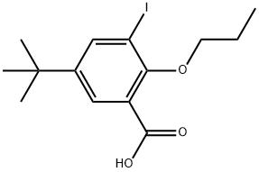 5-(1,1-Dimethylethyl)-3-iodo-2-propoxybenzoic acid Structure