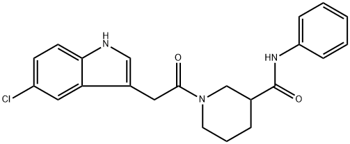 1-(2-(5-chloro-1H-indol-3-yl)acetyl)-N-phenylpiperidine-3-carboxamide1-(2-(5-chloro-1H-indole-3-yl)acetyl)-N-phenylpiperidin-3-carboxylic acid amide Structure