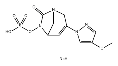 sodium 3-(4-methoxy-1H-pyrazol-1-yl)-7-oxo-1,6-diazabicyclo[3.2.1]oct-3-en-6-yl sulfate Structure