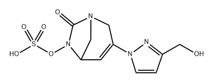 Sulfuric acid, mono[3-[3-(hydroxymethyl)-1Hpyrazol-1-yl]-7-oxo-1,6-diazabicyclo[3.2.1]oct3-en-6-yl] ester Structure