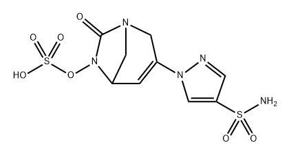 7-oxo-3-(4-sulfamoyl-1H-pyrazol-1-yl)-1,6-diazabicyclo[3.2.1]oct-3-en-6-yl hydrogen sulfate Structure