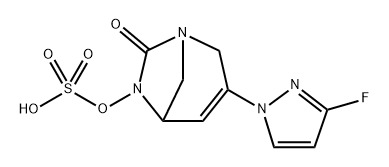 3-(3-fluoro-1H-pyrazol-1-yl)-7-oxo-1,6-diazabicyclo[3.2.1]oct-3-en-6-yl hydrogen sulfate Structure