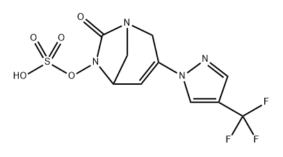 Sulfuric acid, mono[7-oxo-3-[4-(trifluor omethyl)-1H-pyrazol-1-yl]-1,6-diazabicyclo [3.2.1]oct-3-en-6-yl] ester Structure