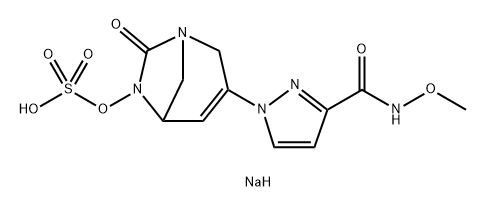 3-(3-(methoxycarbamoyl)-1H-pyrazol-1-yl)-7-oxo-1,6-diazabicyclo[3.2.1]oct-3-en-6-yl hydrogen sulfate Structure