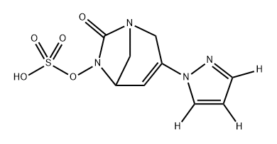 Sulfuric acid, mono[7-oxo-3-(1H-pyrazol-1-yl3,4,5-d )-1,6-diazabicyclo[3.2.1]oct-3-en-6-yl] ester Structure