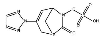 Sulfuric acid, mono[7-oxo-3-(2H-tetrazol-2-yl)- 1,6-diazabicyclo[3.2.1]oct-3-en-6-yl] ester Structure