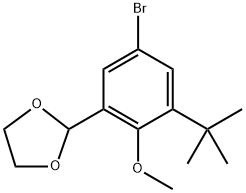 2-(5-Bromo-3-(tert-butyl)-2-methoxyphenyl)-1,3-dioxolane Structure