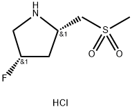 (2S,4S)-4-fluoro-2-(methanesulfonylmethyl)pyrrolidine hydrochloride Structure