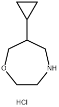 6-cyclopropyl-1,4-oxazepane hydrochloride 구조식 이미지