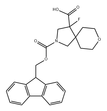 2-{[(9H-fluoren-9-yl)methoxy]carbonyl}-4-fluoro-8-
oxa-2-azaspiro[4.5]decane-4-carboxylic acid Structure