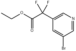 ethyl 2-(5-bromopyridin-3-yl)-2,2-difluoroacetate Structure