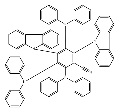 Benzonitrile, 2,3,4,5,6-penta-9H-carbazol-9-yl-, homopolymer Structure