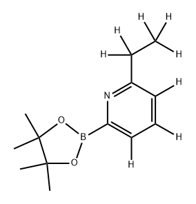 6-(Ethylpyridine-d8)-2-boronic acid pinacol ester 구조식 이미지