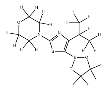[4-(iso-Propyl)-2-morpholino-d15]-thiazole-5-boronic acid pinacol ester Structure