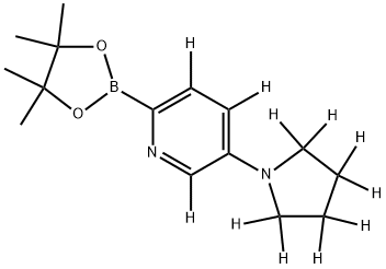 5-(Pyrrolidinopyridine-d11)-2-boronic acid pinacol ester Structure