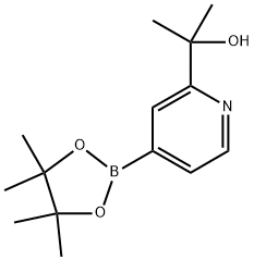 2-Pyridinemethanol, α,α-dimethyl-4-(4,4,5,5-tetramethyl-1,3,2-dioxaborolan-2-yl)- Structure