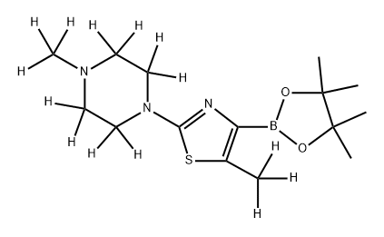 [5-Methyl-2-(N-methylpiperazin-1-yl)-d14]-thiazole-4-boronic acid pinacol ester 구조식 이미지