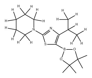 [4-(iso-Propyl)-2-piperidino-d17]-thiazole-5-boronic acid pinacol ester 구조식 이미지
