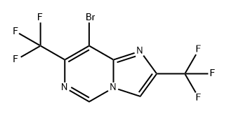 8-bromo-2,7-bis(trifluoromethyl)imidazo[1,2-c]pyrimidine Structure