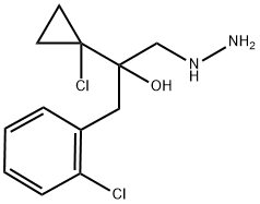 Benzeneethanol, 2-chloro-α-(1-chlorocyclopropyl)-α-(hydrazinylmethyl)- Structure