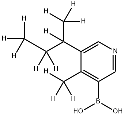 [4-Methyl-5-(sec-butyl)-d12]-pyridine-3-boronic acid 구조식 이미지