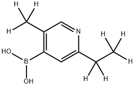 (2-Ethyl-5-methyl-d8)-pyridine-4-boronic acid 구조식 이미지