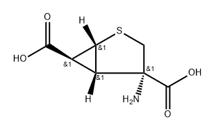 2-Thiabicyclo[3.1.0]hexane-4,6-dicarboxylicacid,4-amino-,(1R,4S,5S,6S)-rel-(+)-(9CI) 구조식 이미지