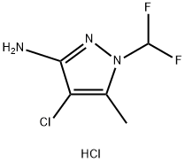 4-chloro-1-(difluoromethyl)-5-methyl-1H-pyrazol-3-amine Structure