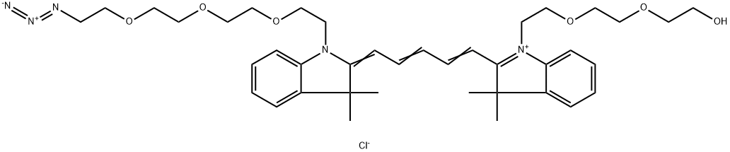 N-PEG3-N'-(azide-PEG3)-Cy5 Structure